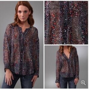 Joie Rio Little Hippie Sheer Silk Blouse